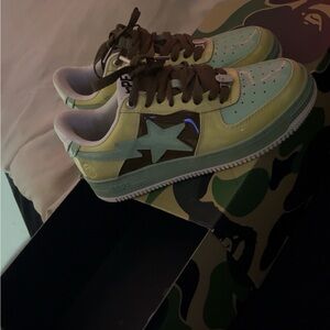 BAPE STA Green, Yellow, and Brown Sneakers (LIMITED EDITION!!!)